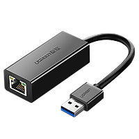 UGREEN CR111 USB 3.0 Gigabit Ethernet адаптерінің сигнал түрлендіргіші (қара)