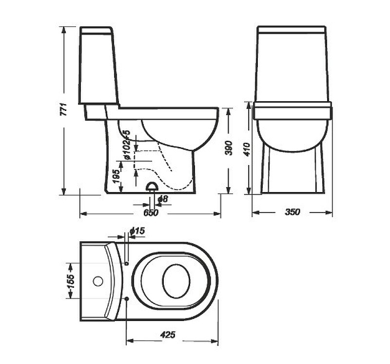 Унитаз-компакт Next Luxe SL DM (2х реж. арм GEBERIT, дюропласт, soft close, clip up) - фото 2 - id-p105439665