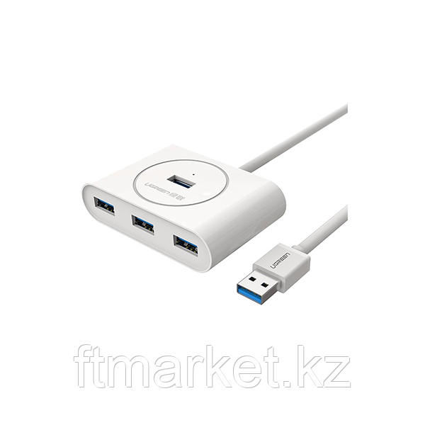 HUB UGREEN CR113 USB 3.0 Hub 1m (White) - фото 1 - id-p116368089