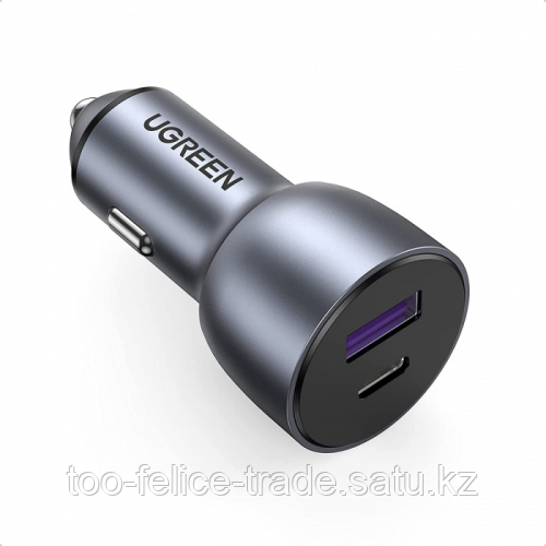 Автомобильное ЗУ Ugreen CD213 USB-C PD+USB-A QC 42.5W Fast Car Charger, 60980 - фото 1 - id-p116368053