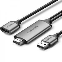 UGREEN CM151 USB- HDMI сандық AV адаптері кабелі 1,5м (сұр). 50291