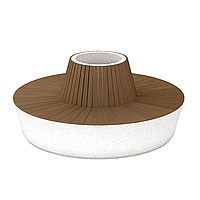 Скамейка из композитного мраморного камня JOTA, c настилом ДПК, модель DOMALAQ