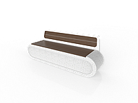 Скамейка из композитного мраморного камня JOTA, c настилом ДПК, модель OZENTAS EKI