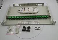 Кросс оптический OK-FDF-1U-24-LC LC/UPC SM 32 PORT укомплектованный (доп. кассета 1шт.)