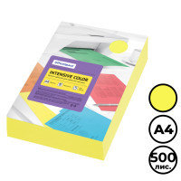 Бумага OfficeSpace "Intensive Color", А4, 80 г/м2, 500 листов, желтый