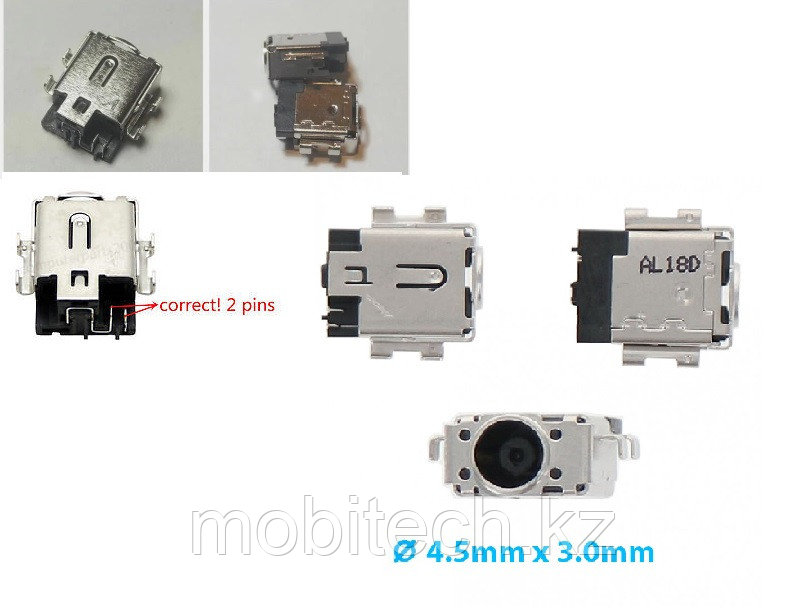 Разьемы DC-Jack Asus M1603 K3500 M3400 VivoBook M7600 N7600 DC-jack разъем питания 4.5x3.0мм pin, фото 1
