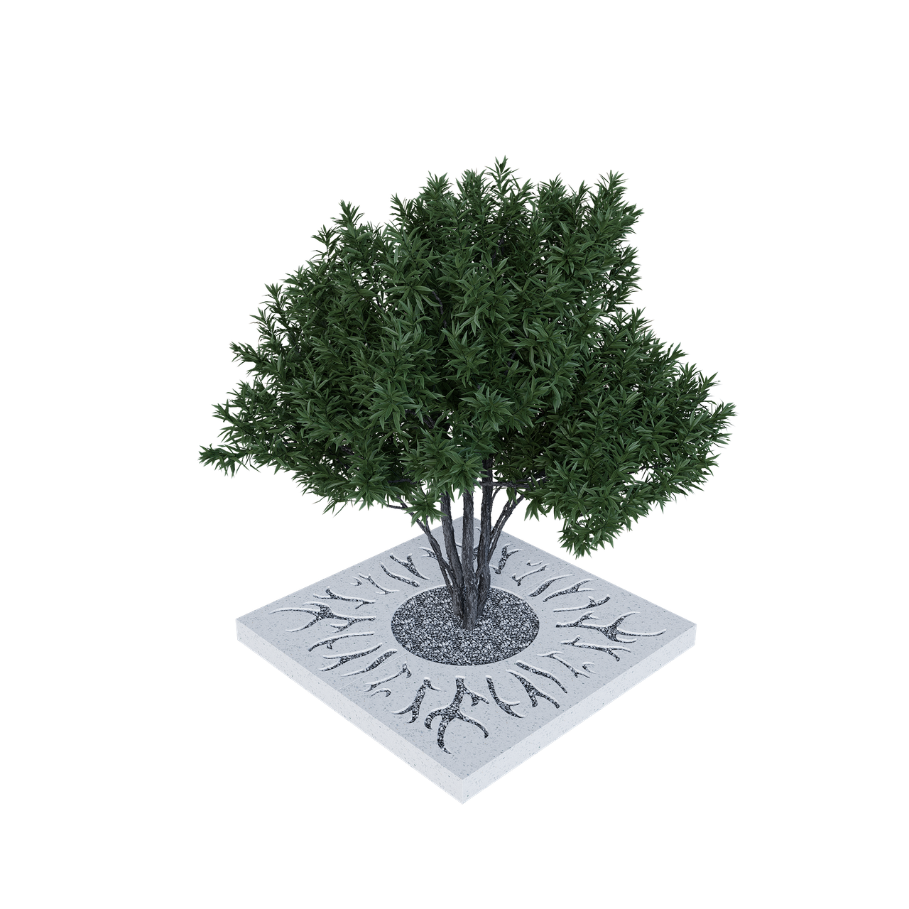 Приствольная решетка из композитного мраморного камня JOTA, модель TAMYR, фото 1