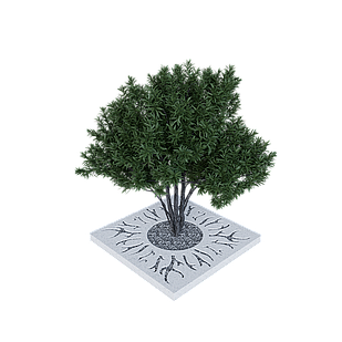 Приствольная решетка из композитного мраморного камня JOTA, модель TAMYR