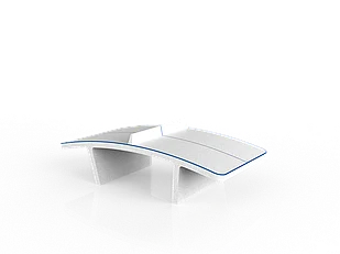 Стол из композитного мраморного камня JOTA, модель TEQBALL