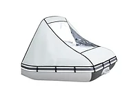 Тент носовой с окном для лодки Аква 3200/3400/3600 (ПВХ) светло-серый