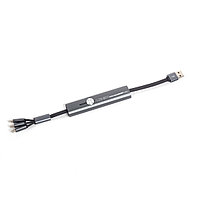 Кабель Lightning+Micro USB - USB Type С LDNIO LC99 0.3 м черный