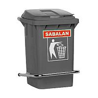 Бак мусорный 60л.Sabalan с педалью (Иран) серый