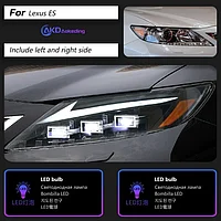 Передние фары на Lexus ES 2012-15 дизайн 2024 (3 LED)
