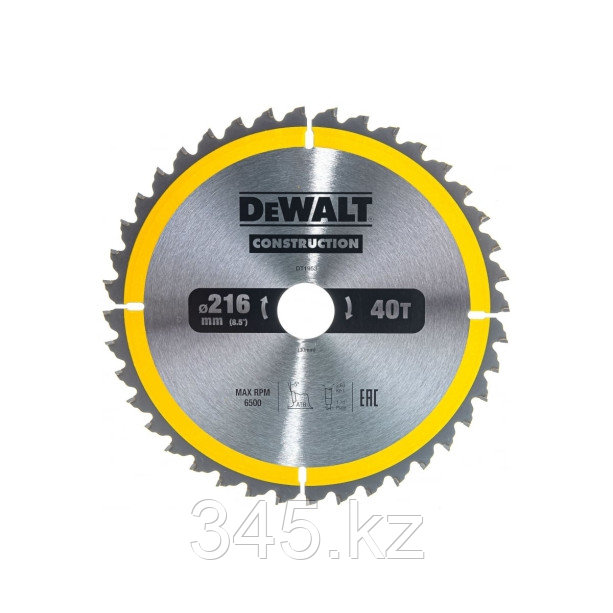 DeWalt, DT1953, Диск пильный по дереву 216x30 мм, шт - фото 1 - id-p116302229