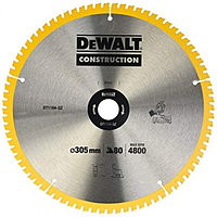 DeWalt, DT1184, Диск пильный по дереву 305ммx30x80T, шт