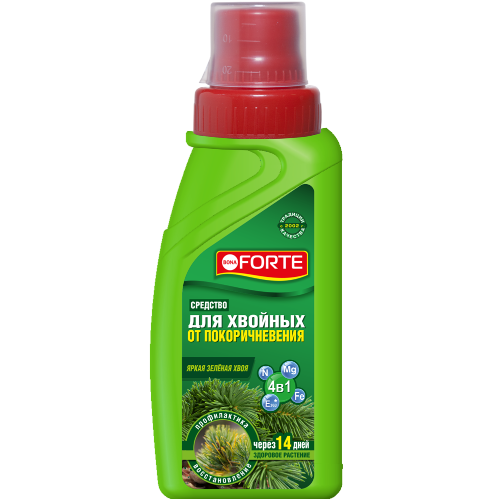 Средство 4 в1 от покоричневения хвои "Bona forte" , 285 мл, фото 1