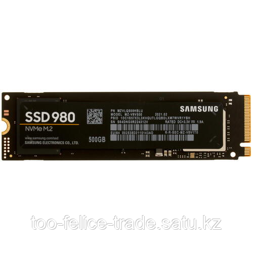 Твердотельный накопитель SSD Samsung 980 500 ГБ M.2 - фото 1 - id-p116180283