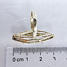 Серьги из серебра с фианитами Индия O130 вид маркиз, с английским замком, фото 3