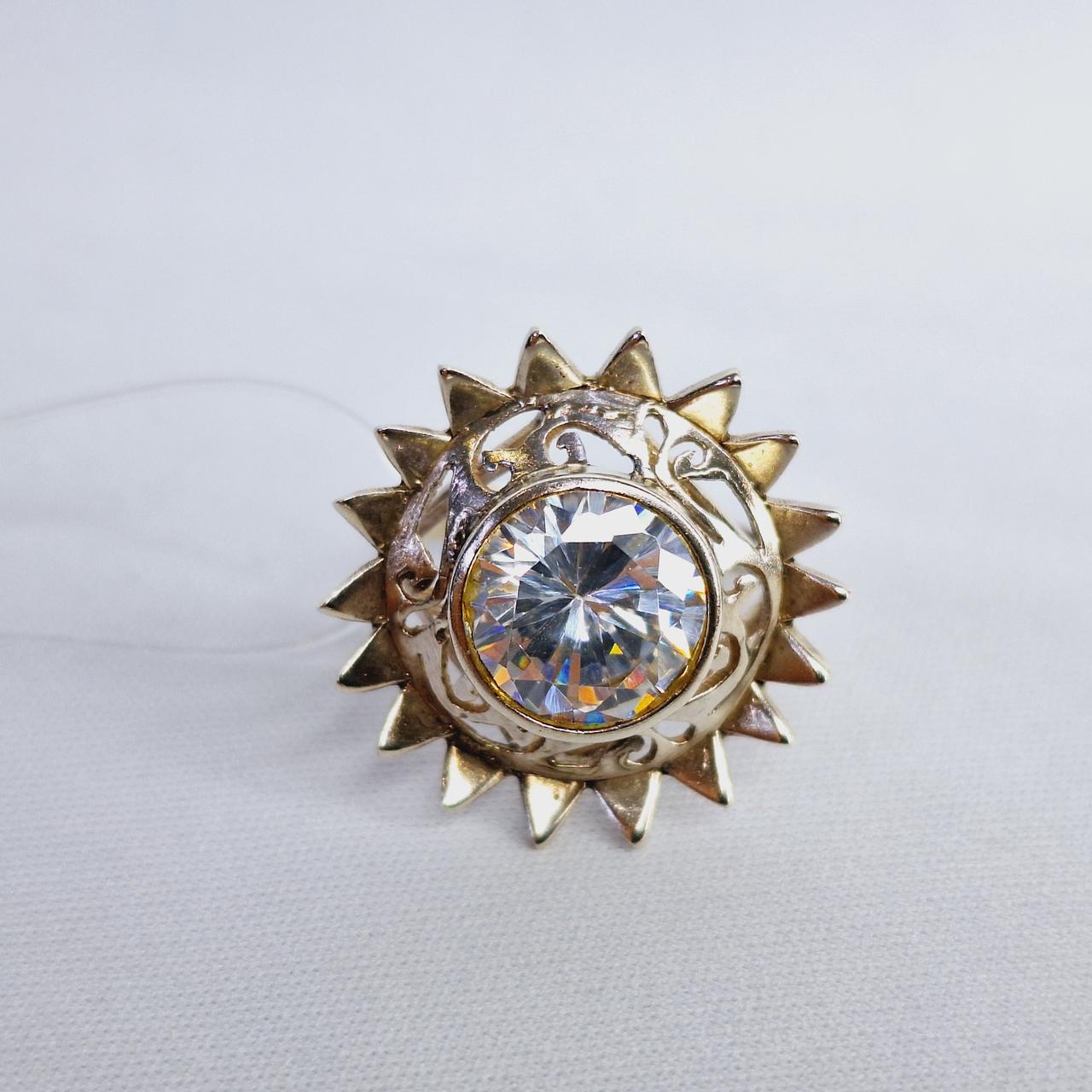 Серьги из серебра с фианитами Индия O86  вид круг, с английским замком, фото 1