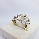 Серьги из серебра с фианитами Индия O84 вид прямоугольник, с английским замком, фото 2