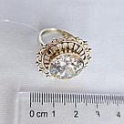 Серьги из серебра с фианитами Индия O121 вид круг, с английским замком, фото 3