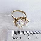 Серьги из серебра с фианитами Индия O92 вид цветок, с английским замком, фото 3