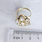 Серьги из серебра с фианитами Индия O123  вставка фианит вид цветок, с английским замком, фото 3