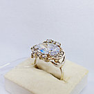 Серьги из серебра с фианитами Индия O78 вид овал, с английским замком, фото 2