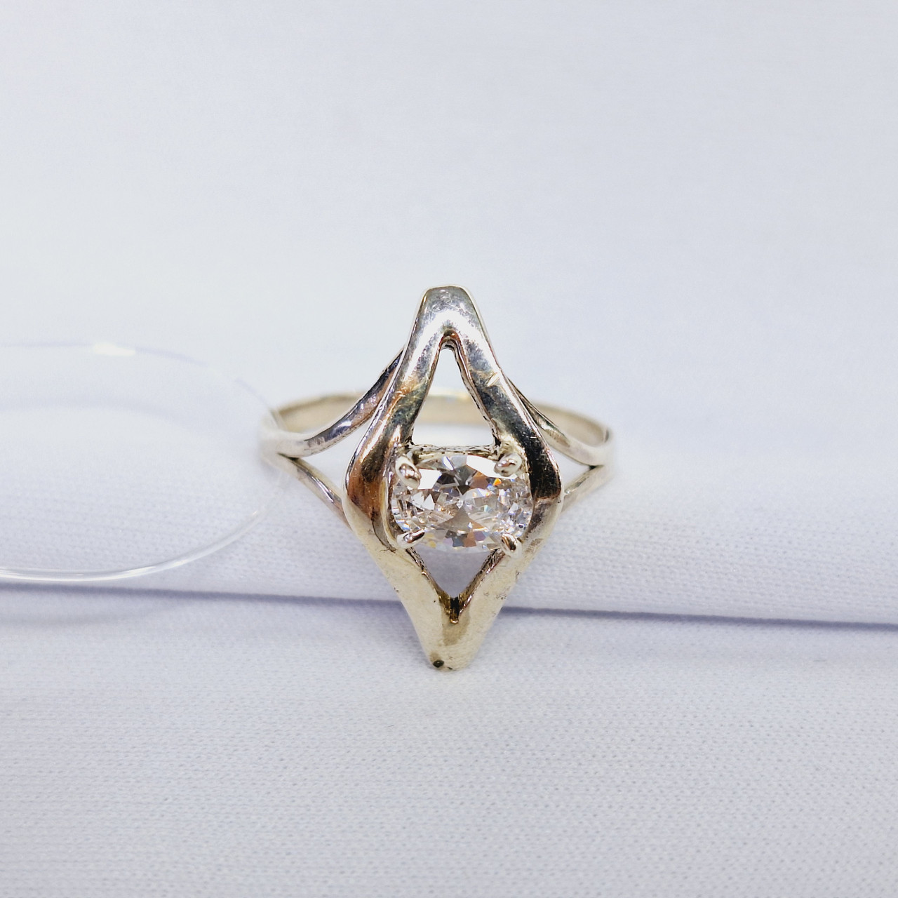 Серьги из серебра с фианитами Индия O58 , с английским замком, фото 1