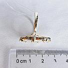 Серьги из серебра с фианитами Индия O50 , с английским замком, фото 3