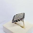 Серьги из серебра с фианитами Индия O79 вставка фианит вид ромбик, с английским замком, фото 2