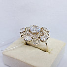 Серьги из серебра с фианитами Индия O275 , с английским замком, фото 2