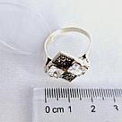 Серьги из серебра с фианитами Индия O971 вставка фианит вид ромбик, с английским замком, фото 3