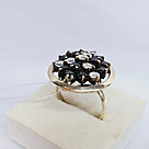 Серьги из серебра с фианитами Индия O282 вид круг, с английским замком, фото 2