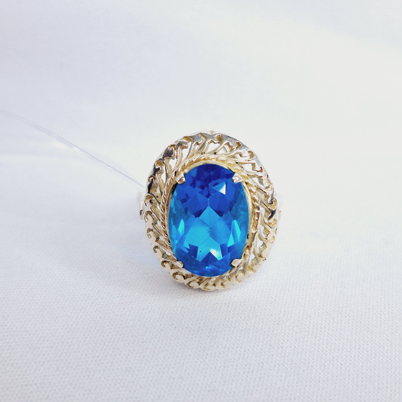 Серьги из серебра с фианитами Индия O967 вид овал, с английским замком, фото 1