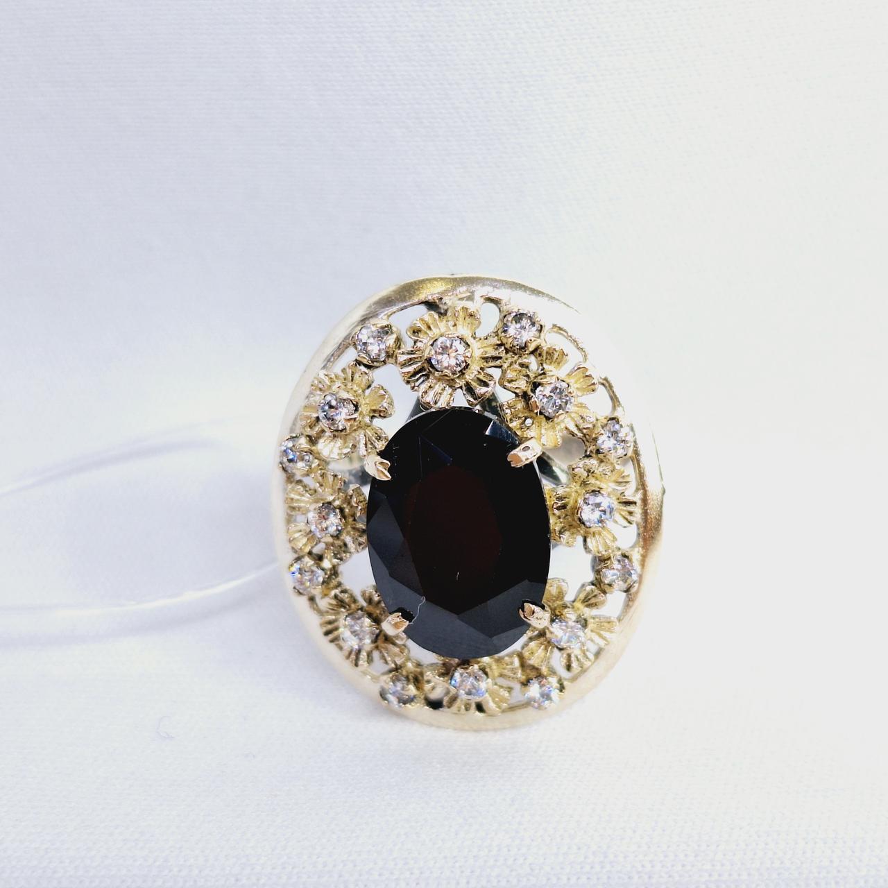 Серьги из серебра с фианитами Индия O789 вид овал, с английским замком, фото 1