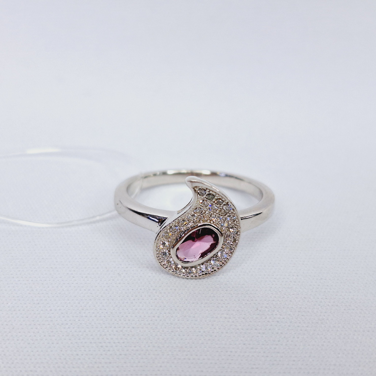 Серьги из серебра с фианитами Индия O879 , с английским замком, фото 1