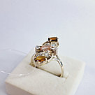 Серьги из серебра с фианитами Индия O826 , с английским замком, фото 2