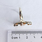 Серьги из серебра с фианитами Индия O826 , с английским замком, фото 3