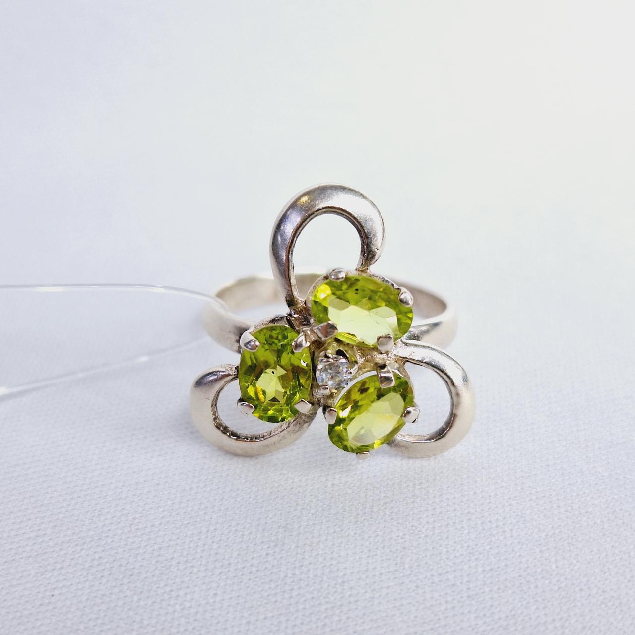 Серьги из серебра с фианитами Индия O943 , с английским замком, фото 1