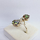 Серьги из серебра с фианитами Индия O897 , с английским замком, фото 2