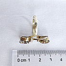 Серьги из серебра с фианитами Индия O897 , с английским замком, фото 3