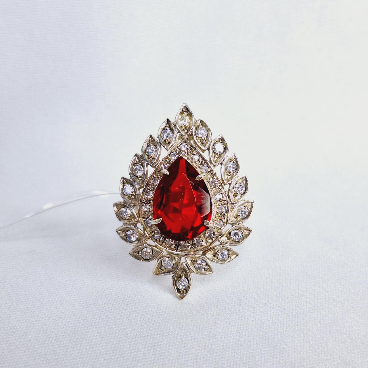 Серьги из серебра с фианитами Индия O820 вид капля, с английским замком, фото 1