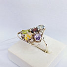 Серьги из серебра с фианитами Индия O817  вставка микс, с английским замком, фото 2