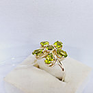 Серьги из серебра с фианитами Индия O871  вид цветок, с английским замком, фото 2