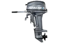 Двухтактный лодочный мотор APACHE Т9.9BSPRO 20 л.с румпельный нога S