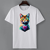 Футболка с принтом "Котик Love You"