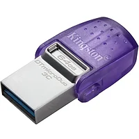 Флэш-накопитель Kingston 64Gb USB3.2+Type-C Data Traveler MicroDuo 3C (Metal) DTDUO3CG3/64GB