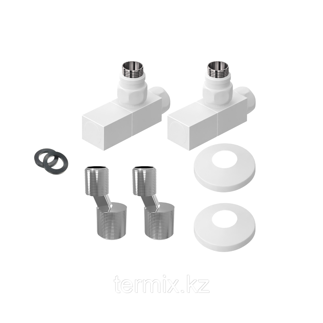 Краны Giordano LT40 1/2''x3/4'' Белый-Квадратный (Комплект)