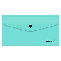 Папка-конверт на кнопке Berlingo "Instinct" С6, 200мкм, мятный